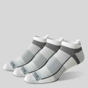 Saucony Inferno Cushioned No Show Tab 3-Pack Socks Beyaz | TRMVNY716
