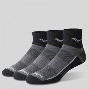 Saucony Inferno Quarter 3-Pack Socks Siyah | SUKPJB052
