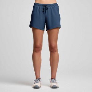 Saucony Peregrine 4" Short Lacivert | AXEFMT706